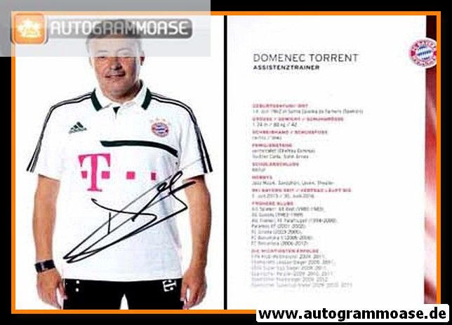 Autogramm Fussball | FC Bayern München | 2013-2 | Domenec TORRENT