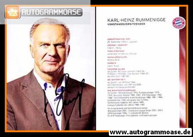 Autogramm Fussball | FC Bayern München | 2013-2 | Karl-Heinz RUMMENIGGE