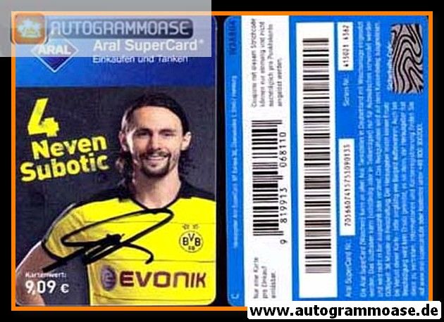 Autogramm Fussball | Borussia Dortmund | 2015 Aral | Neven SUBOTIC