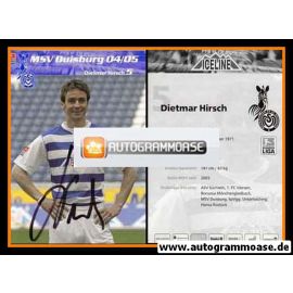Autogramm Fussball | MSV Duisburg | 2004 | Dietmar HIRSCH