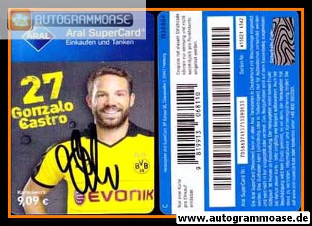 Autogramm Fussball | Borussia Dortmund | 2015 Aral | Gonzalo CASTRO