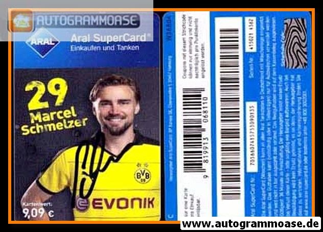 Autogramm Fussball | Borussia Dortmund | 2015 Aral | Marcel SCHMELZER