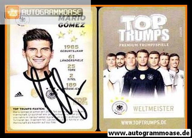 Autogramm Fussball | DFB | 2014 Top Trumps | Mario GOMEZ