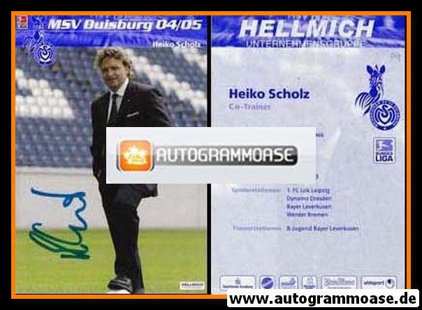 Autogramm Fussball | MSV Duisburg | 2004 | Heiko SCHOLZ