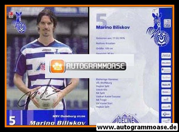 Autogramm Fussball | MSV Duisburg | 2005 | Marino BILISKOV