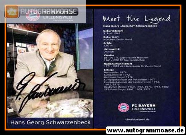Autogramm Fussball | FC Bayern München | 2010er | Georg SCHWARZENBECK (Erlebniswelt blau)