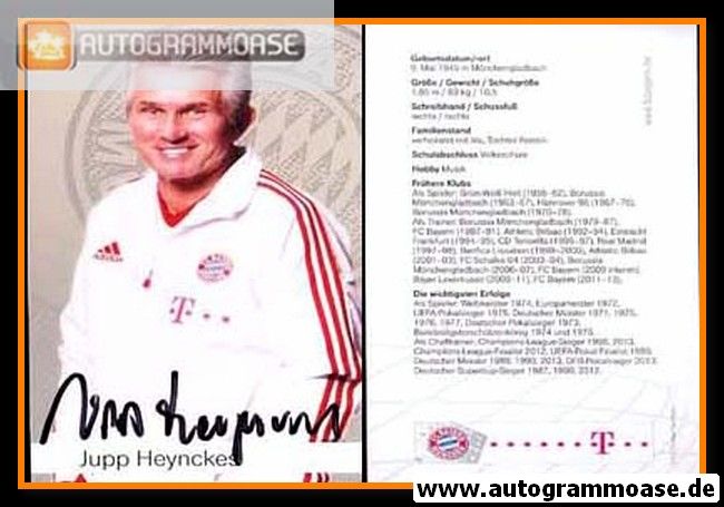 Autogramm Fussball | FC Bayern München | 2012 | Jupp HEYNCKES (2)