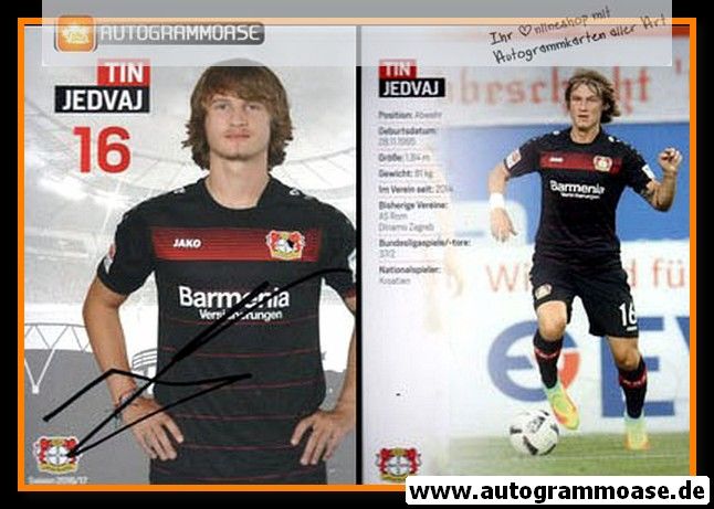 Autogramm Fussball | Bayer Leverkusen | 2016 | Tin JEDVAJ