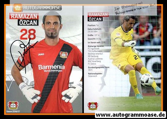 Autogramm Fussball | Bayer Leverkusen | 2016 | Ramazan ÖZCAN