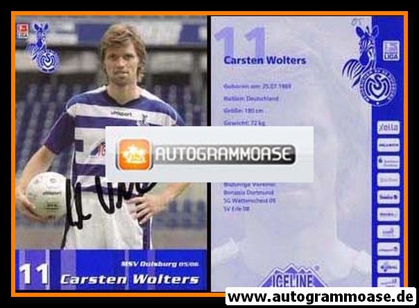 Autogramm Fussball | MSV Duisburg | 2005 | Carsten WOLTERS