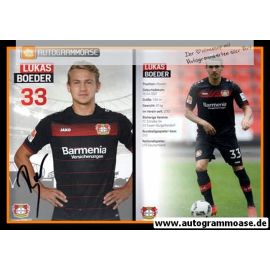 Autogramm Fussball | Bayer Leverkusen | 2016 | Lukas BOEDER