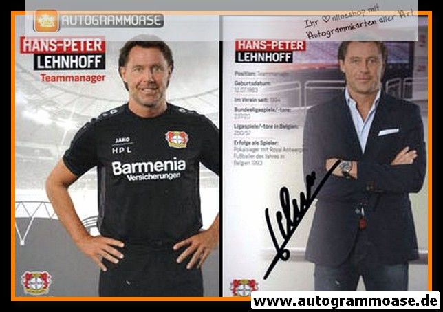 Autogramm Fussball | Bayer Leverkusen | 2016 | Hans-Peter LEHNHOFF