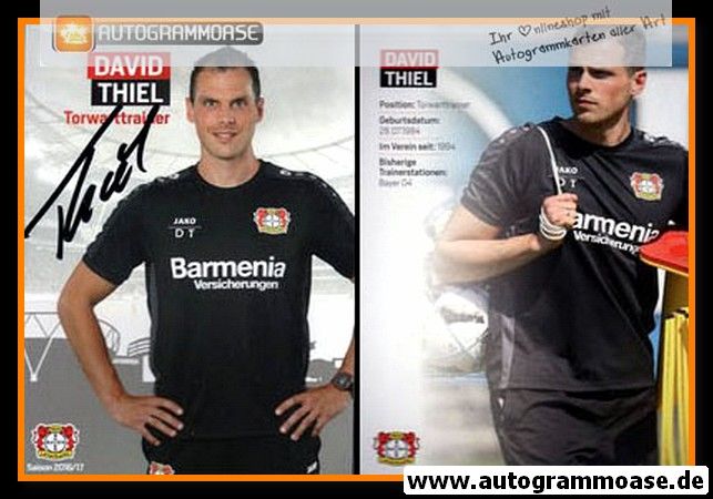 Autogramm Fussball | Bayer Leverkusen | 2016 | David THIEL