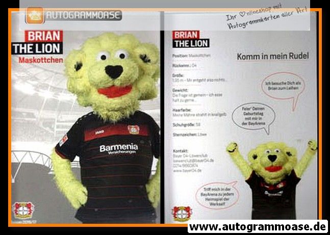 AK Fussball | Bayer Leverkusen | 2016 | BRIAN THE LION (Maskottchen)