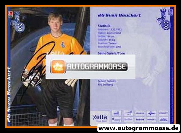 Autogramm Fussball | MSV Duisburg | 2006 | Sven BEUCKERT