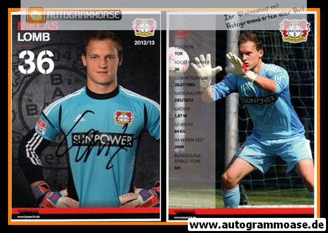 Autogramm Fussball | Bayer Leverkusen | 2012 | Niklas LOMB