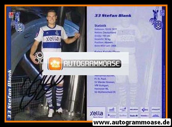 Autogramm Fussball | MSV Duisburg | 2006 | Stefan BLANK