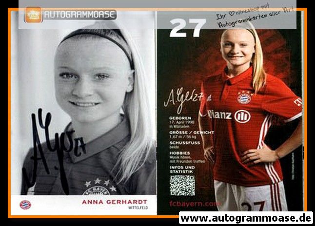 Autogramm Fussball (D) | FC Bayern München | 2016 | Anna GERHARDT