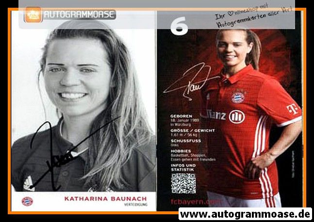 Autogramm Fussball (D) | FC Bayern München | 2016 | Katharina BAUNACH