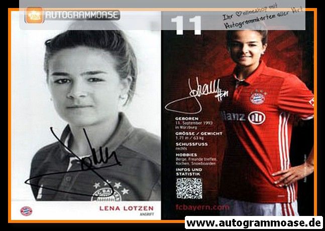 Autogramm Fussball (D) | FC Bayern München | 2016 | Lena LOTZEN