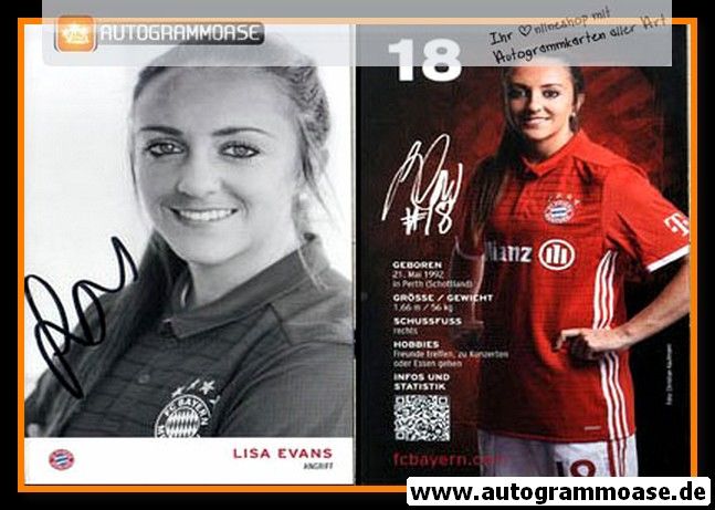 Autogramm Fussball (D) | FC Bayern München | 2016 | Lisa EVANS