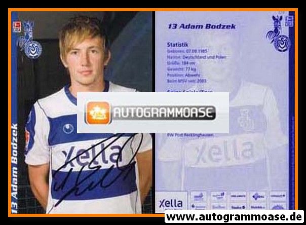 Autogramm Fussball | MSV Duisburg | 2006 | Adam BODZEK
