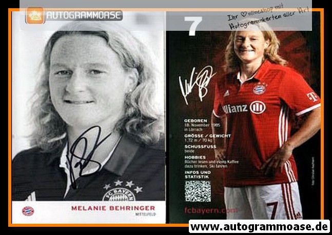 Autogramm Fussball (D) | FC Bayern München | 2016 | Melanie BEHRINGER