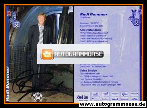 Autogramm Fussball | MSV Duisburg | 2006 | Rudi BOMMER