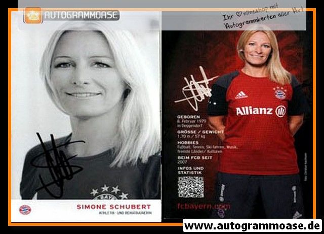 Autogramm Fussball (D) | FC Bayern München | 2016 | Simone SCHUBERT
