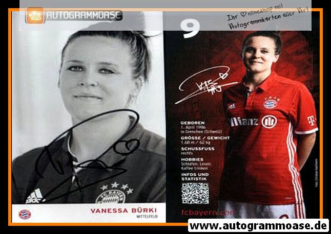 Autogramm Fussball (D) | FC Bayern München | 2016 | Vanessa BÜRKI