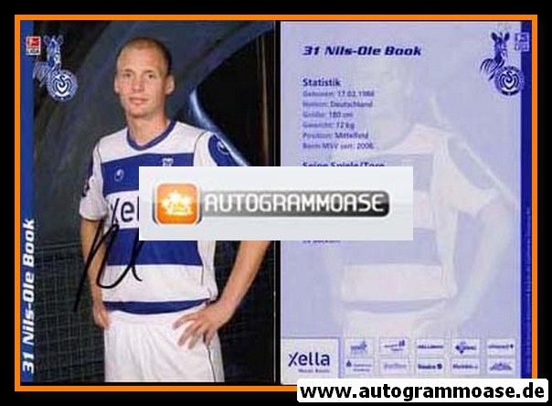 Autogramm Fussball | MSV Duisburg | 2006 | Nils-Ole BOOK