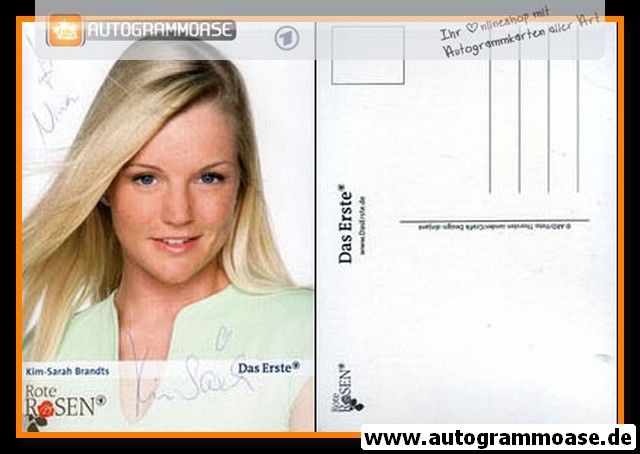 Autogramm TV | ARD | Kim-Sarah BRANDTS | 2007 "Rote Rosen"