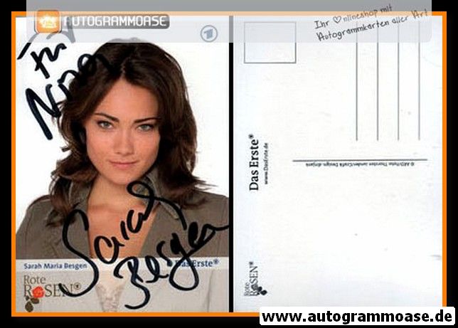 Autogramm TV | ARD | Sarah Maria BESGEN | 2007 "Rote Rosen" (Jander)