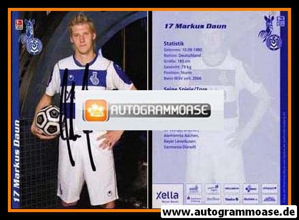 Autogramm Fussball | MSV Duisburg | 2006 | Markus DAUN