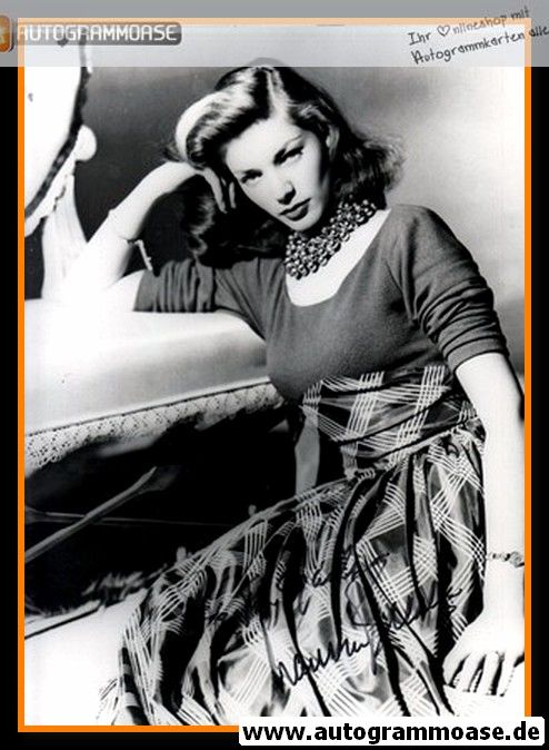 Autogramm Film (USA) | Lauren BACALL | 1940er Foto (Portrait SW)