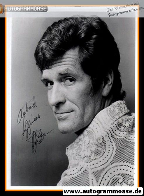 Autogramm Film (USA) | Hugh O´BRIAN | 1970er Foto (Portrait SW)