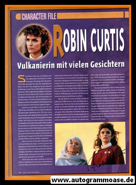 Autogramm Film (USA) | Robin CURTIS | 1980er (Star Trek Magazin)
