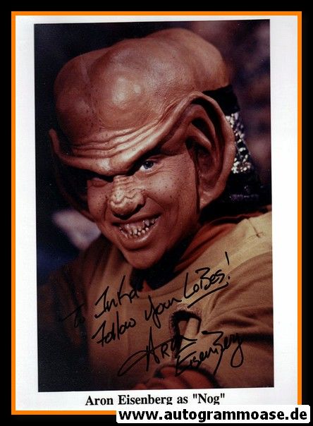 Autogramm Film (USA) | Aron EISENBERG | 1990er Foto "Star Trek" (Nog)