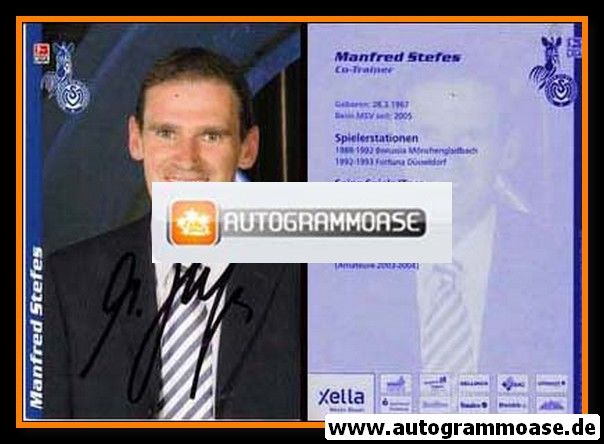 Autogramm Fussball | MSV Duisburg | 2006 | Manfred STEFES