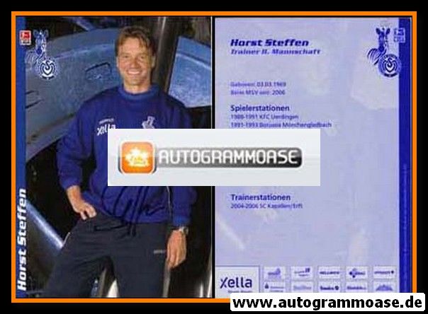 Autogramm Fussball | MSV Duisburg | 2006 | Horst STEFFEN
