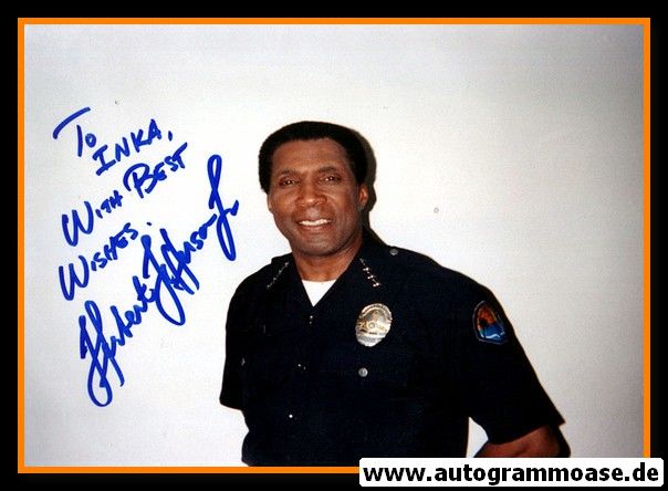 Autogramm Film (USA) | Herbert JEFFERSON jr. | 1980er Foto "Battlestar Galactica" 2