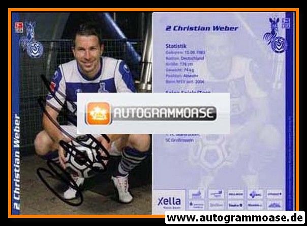 Autogramm Fussball | MSV Duisburg | 2006 | Christian WEBER