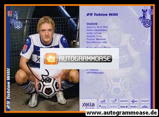Autogramm Fussball | MSV Duisburg | 2006 | Tobias WILLI