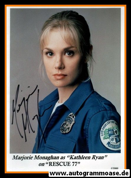 Autogramm Film (USA) | Marjorie MONAGHAN | 1999 Foto "Rescue 77"