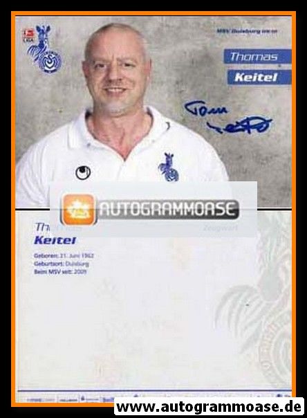 51104 Thomas Keitel 09-10 MSV Duisburg original signierte Autogrammkarte