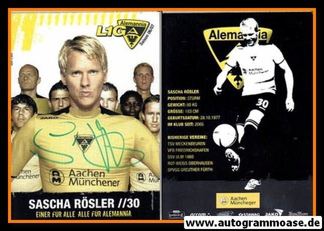 Autogramm Fussball | Alemannia Aachen | 2006 | Sascha RÖSLER