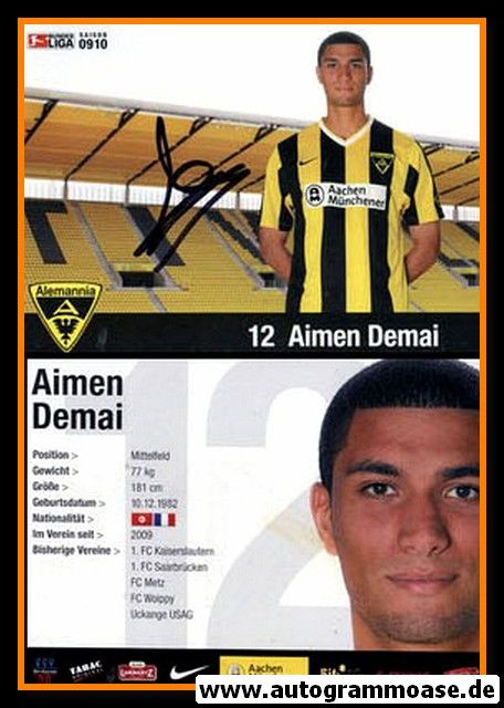Autogramm Fussball | Alemannia Aachen | 2009 | Aimen DEMAI