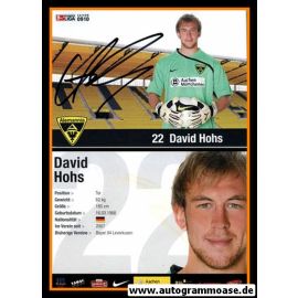 Autogramm Fussball | Alemannia Aachen | 2009 | David HOHS