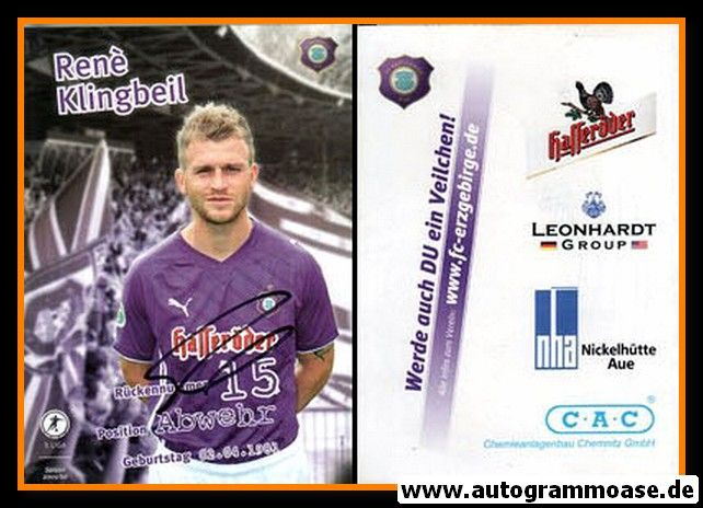 Autogramm Fussball | FC Erzgebirge Aue | 2009 | Rene KLINGBEIL