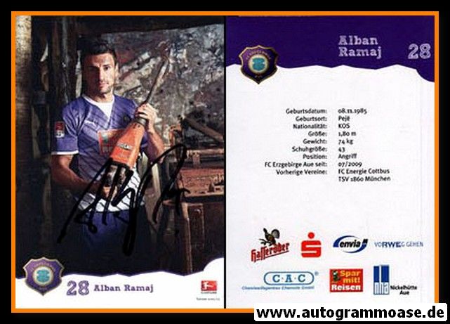 Autogramm Fussball | FC Erzgebirge Aue | 2011 | Alban RAMAJ